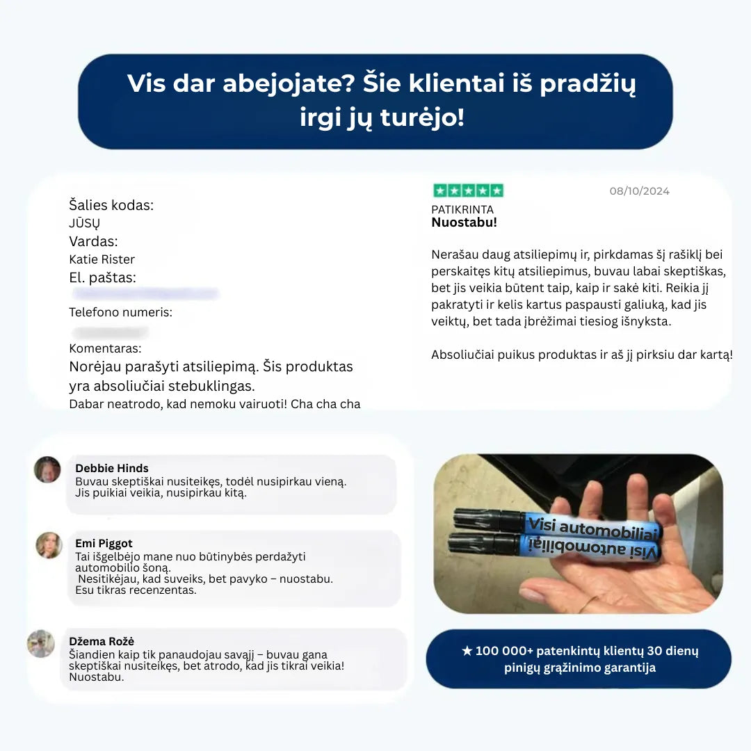 ORYLO | ScratchX™ | Momentinis automobilio įbrėžimų šalinimas