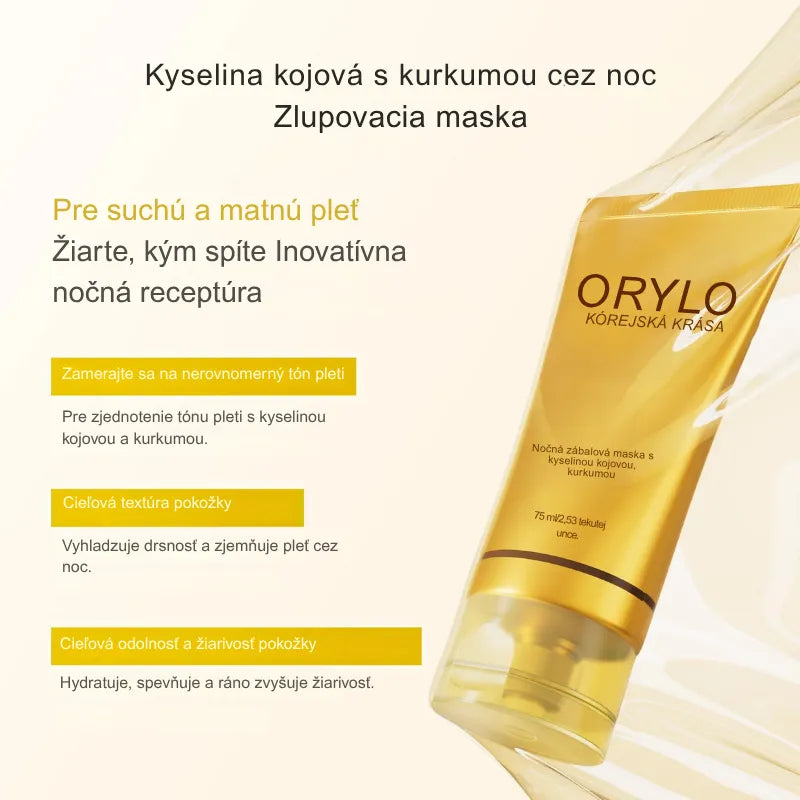 Maska s kyselinou kojovou a kurkumou